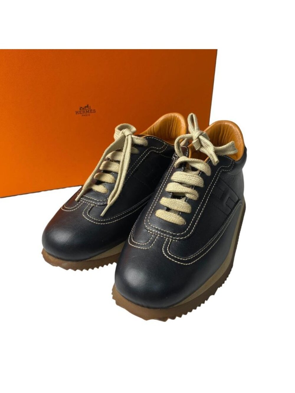 Hermes Quick Leather Sneakers 35.5